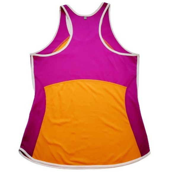 Nike Dri-Fit Women's Purple Orange Color Block Racerback Athletic Tank Top M - Picture 3 of 8